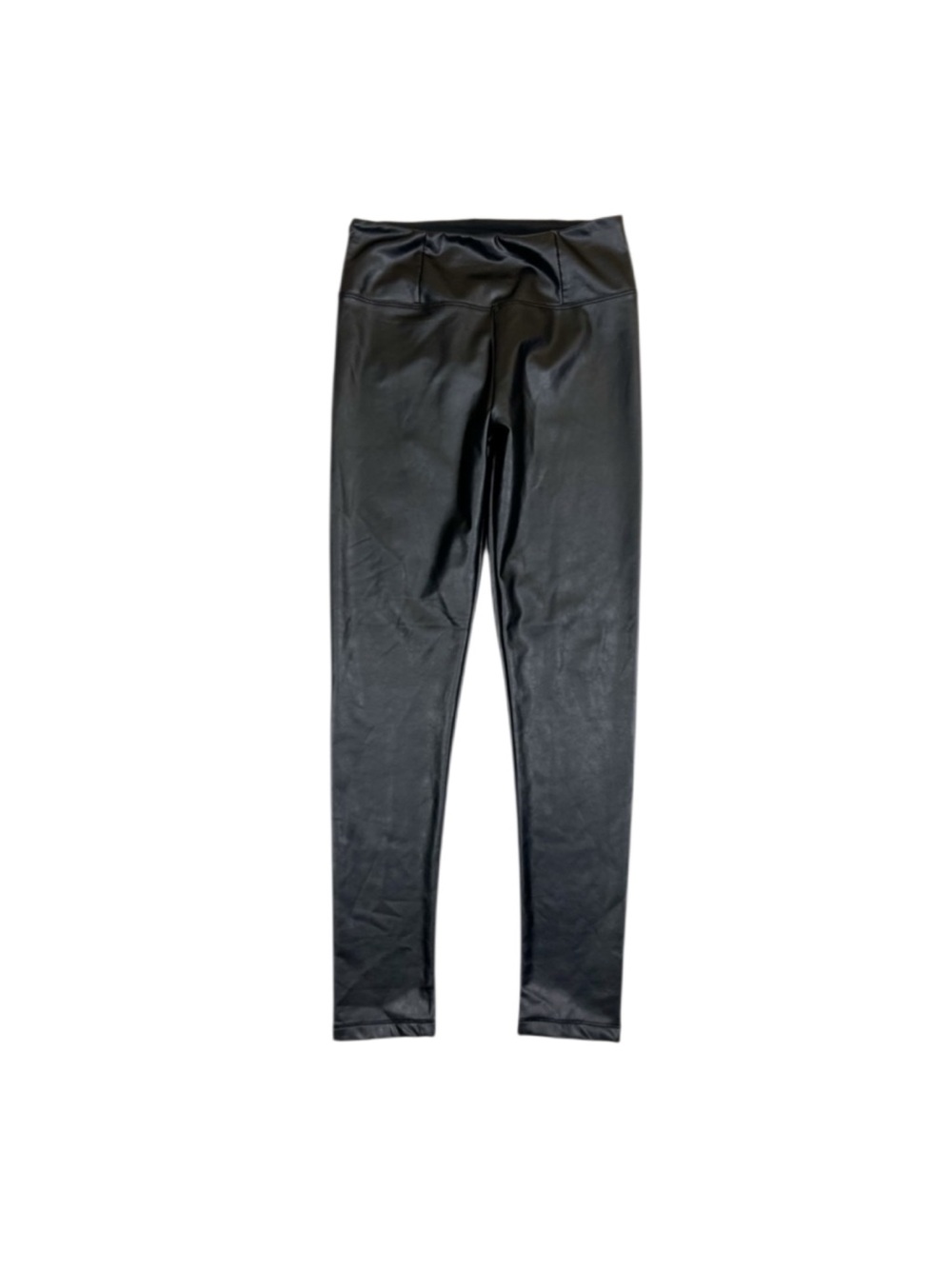 Shinestar High Rise Black Faux Leather Leggings Juniors Size Medium